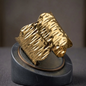 Radiant Hammered Gold Statement Kada Bracelet for Women – Anti Tarnish, Lightweight & Skin-Friendly