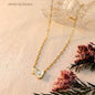 Elegant Pearl Shell Blossom Double Floral Necklace for Women – Anti Tarnish, Lightweight & Skin-Friendly
