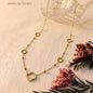 Gold Clover Charm Necklace with Crystal Floral Pendant for Women – Anti Tarnish, Lightweight & Skin-Friendly