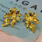 Coral Reef Sculptural Molten Gold Studs Earrings – Anti Tarnish, Lightweight & Skin-Friendly