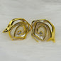 Luxury Spiral Shell Design Gold Tone with Crystal Stone Earrings for Women – Anti Tarnish, Lightweight & Skin-Friendly