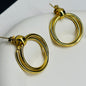 Double Loop Gold Hoop Statement Earrings for Women – Anti Tarnish, Lightweight & Skin-Friendly